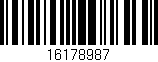 Código de barras (EAN, GTIN, SKU, ISBN): '16178987'