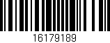 Código de barras (EAN, GTIN, SKU, ISBN): '16179189'