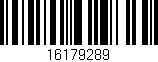Código de barras (EAN, GTIN, SKU, ISBN): '16179289'