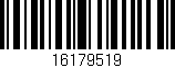 Código de barras (EAN, GTIN, SKU, ISBN): '16179519'