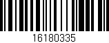 Código de barras (EAN, GTIN, SKU, ISBN): '16180335'