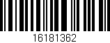 Código de barras (EAN, GTIN, SKU, ISBN): '16181362'