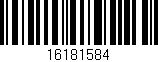 Código de barras (EAN, GTIN, SKU, ISBN): '16181584'