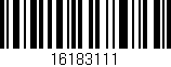 Código de barras (EAN, GTIN, SKU, ISBN): '16183111'