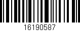 Código de barras (EAN, GTIN, SKU, ISBN): '16190587'