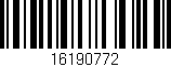 Código de barras (EAN, GTIN, SKU, ISBN): '16190772'