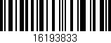 Código de barras (EAN, GTIN, SKU, ISBN): '16193833'