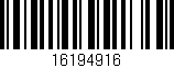 Código de barras (EAN, GTIN, SKU, ISBN): '16194916'