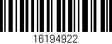 Código de barras (EAN, GTIN, SKU, ISBN): '16194922'