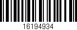 Código de barras (EAN, GTIN, SKU, ISBN): '16194934'