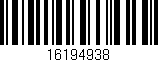 Código de barras (EAN, GTIN, SKU, ISBN): '16194938'