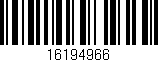 Código de barras (EAN, GTIN, SKU, ISBN): '16194966'