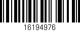 Código de barras (EAN, GTIN, SKU, ISBN): '16194976'
