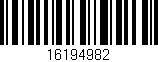 Código de barras (EAN, GTIN, SKU, ISBN): '16194982'