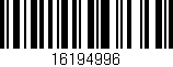 Código de barras (EAN, GTIN, SKU, ISBN): '16194996'