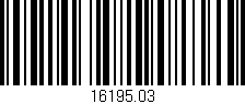 Código de barras (EAN, GTIN, SKU, ISBN): '16195.03'