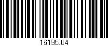 Código de barras (EAN, GTIN, SKU, ISBN): '16195.04'