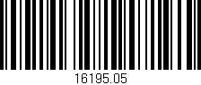 Código de barras (EAN, GTIN, SKU, ISBN): '16195.05'