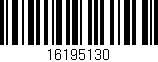 Código de barras (EAN, GTIN, SKU, ISBN): '16195130'