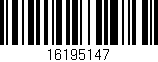 Código de barras (EAN, GTIN, SKU, ISBN): '16195147'