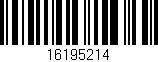 Código de barras (EAN, GTIN, SKU, ISBN): '16195214'