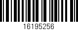 Código de barras (EAN, GTIN, SKU, ISBN): '16195256'
