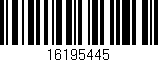 Código de barras (EAN, GTIN, SKU, ISBN): '16195445'