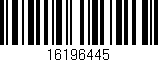Código de barras (EAN, GTIN, SKU, ISBN): '16196445'