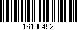 Código de barras (EAN, GTIN, SKU, ISBN): '16196452'