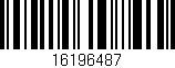 Código de barras (EAN, GTIN, SKU, ISBN): '16196487'