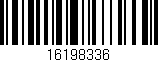 Código de barras (EAN, GTIN, SKU, ISBN): '16198336'