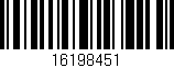 Código de barras (EAN, GTIN, SKU, ISBN): '16198451'