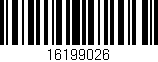 Código de barras (EAN, GTIN, SKU, ISBN): '16199026'