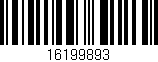 Código de barras (EAN, GTIN, SKU, ISBN): '16199893'