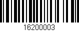 Código de barras (EAN, GTIN, SKU, ISBN): '16200003'