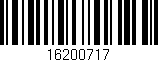 Código de barras (EAN, GTIN, SKU, ISBN): '16200717'