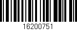 Código de barras (EAN, GTIN, SKU, ISBN): '16200751'