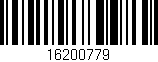Código de barras (EAN, GTIN, SKU, ISBN): '16200779'