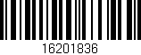 Código de barras (EAN, GTIN, SKU, ISBN): '16201836'