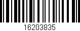 Código de barras (EAN, GTIN, SKU, ISBN): '16203835'