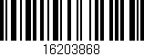 Código de barras (EAN, GTIN, SKU, ISBN): '16203868'