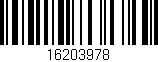Código de barras (EAN, GTIN, SKU, ISBN): '16203978'