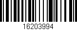 Código de barras (EAN, GTIN, SKU, ISBN): '16203994'