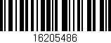 Código de barras (EAN, GTIN, SKU, ISBN): '16205486'