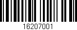 Código de barras (EAN, GTIN, SKU, ISBN): '16207001'