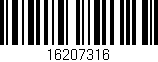 Código de barras (EAN, GTIN, SKU, ISBN): '16207316'