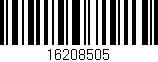 Código de barras (EAN, GTIN, SKU, ISBN): '16208505'