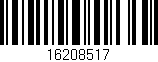 Código de barras (EAN, GTIN, SKU, ISBN): '16208517'