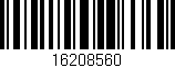 Código de barras (EAN, GTIN, SKU, ISBN): '16208560'