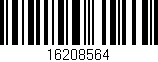 Código de barras (EAN, GTIN, SKU, ISBN): '16208564'